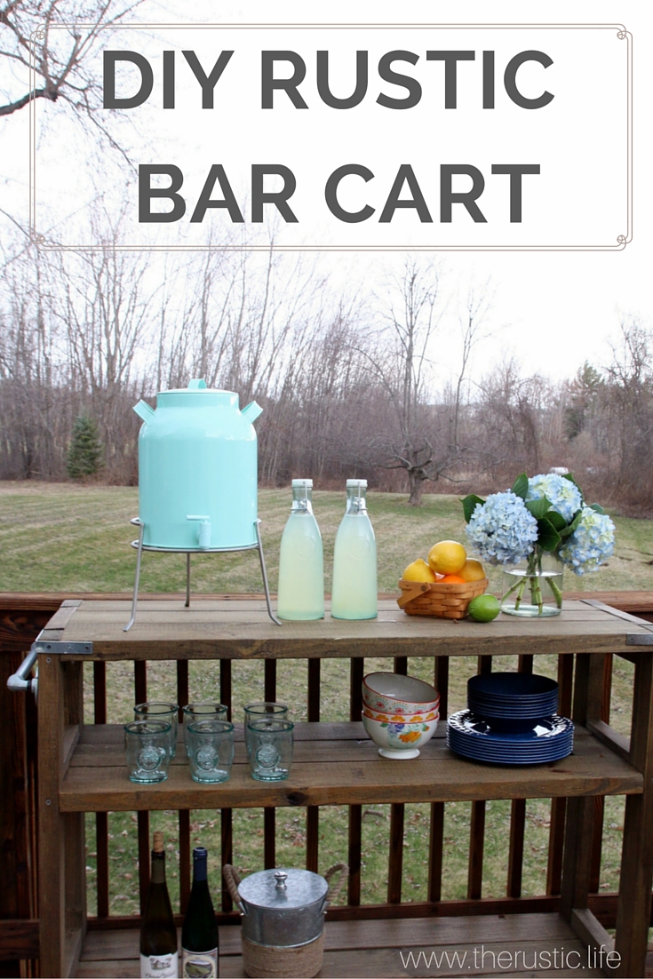 DIY Rustic Bar Cart